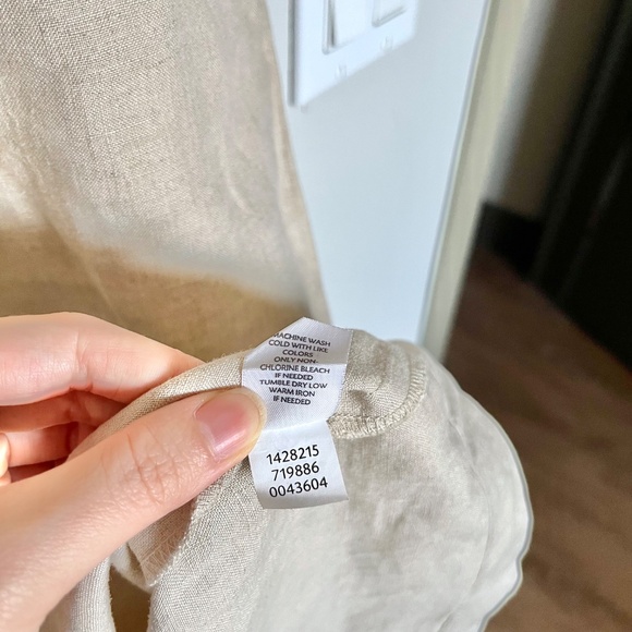 J Jill Love Linen Drop Shoulder Boat Neck Shift Dress Lagenlook Size XL Missy - Picture 8 of 11